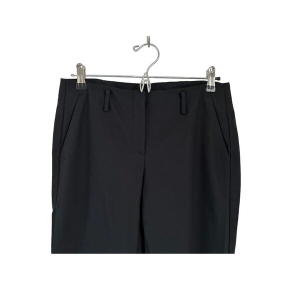 THEORY Black Pants Trousers Cotton Blend Site Pockets Size 4 - Picture 2 of 6